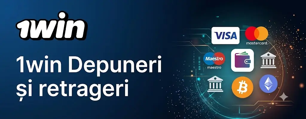 Metode de plată 1win pentru jucătorii din România: carduri, Revolut și cripto